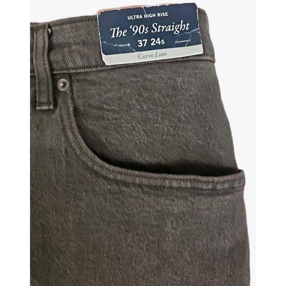 Abercrombie & Fitch ~Woman 37/24S~Brown Ultra High Rise Straight Jean Curve Love - Picture 10 of 16